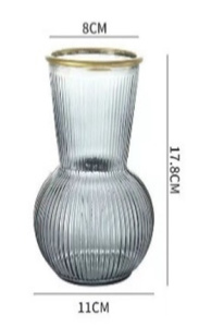 Ваза для цветов стекл.  мод.ZD-6043  (ВИ)