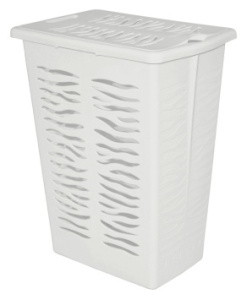 Корзина для белья "Rambai" 30л, 377х261х492 мм (светло-серый)