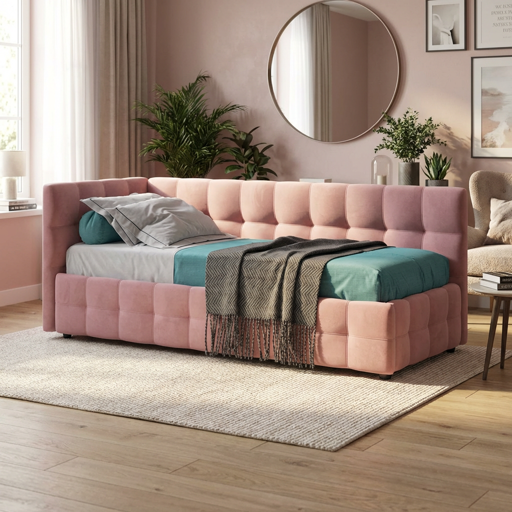 BOSS Mini Кровать+ПМ 90*200 (MONOLIT Rose)